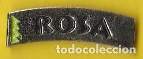 Collection pins: PIN - NOMBRE ROSA - METAL PLATEADO - LARGO 2,2 cm, APROX. - NUEVO