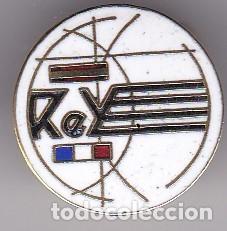 Pins de colecci&oacute;n: ANTIGUO PIN ESMALTADO DE OJAL DE PUBLICIDAD DE REY - BANDERA ESPA&Ntilde;OLA Y FRANCESA