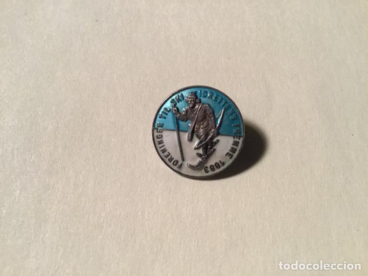 Pins de colecci&oacute;n: FORENINGEN TIL SKI-IDRETTENS FREMME 1883-PIN ESMALTADO-PLATA LEY.