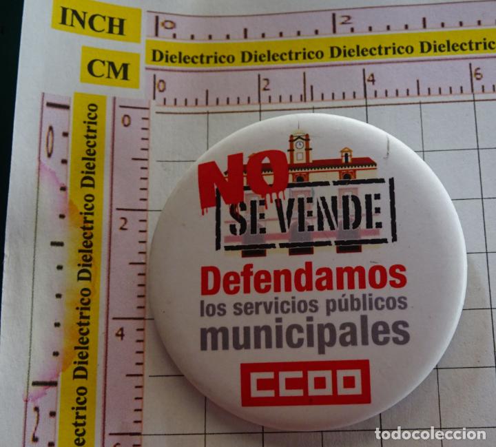 Collection pins: CHAPA BROCHE INSIGNIA POL&Iacute;TICO SINDICAL REIVINDICATIVO. CCOO SERVICIOS P&Uacute;BLICOS MUNICIPALES