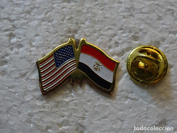 Pins e Spille di collezione: PIN DE TURISMO BANDERAS. BANDERA DE ESTADOS UNIDOS Y EGIPTO