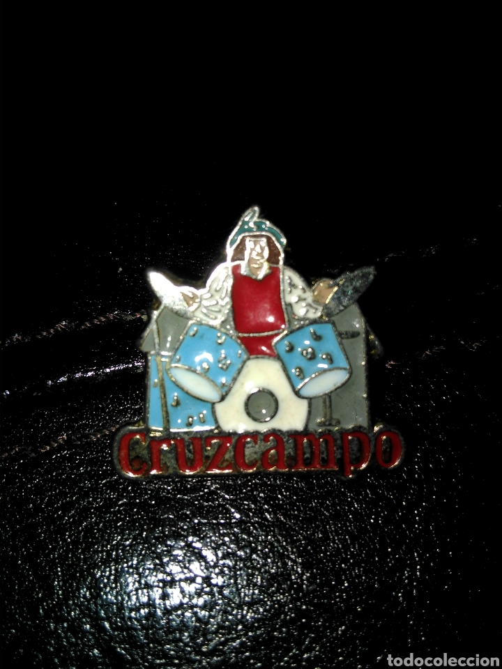 Pins de colecci&oacute;n: Pin cerveza beer bier Cruzcampo Bateria