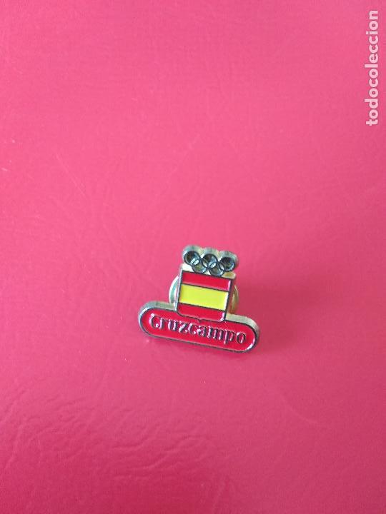 Pins de colecci&oacute;n: PIN DE BANDERA DE ESPA&Ntilde;A JUEGOS OLIMPICOS CRUZCAMPO