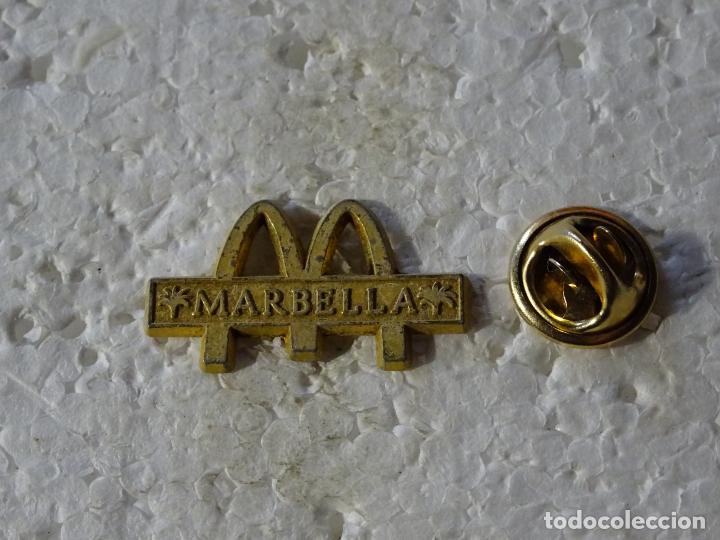 Pin's de collection: PIN DE RESTAURANTES BARES. MCDONALDS DE MARBELLA M&Aacute;LAGA