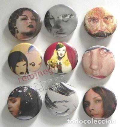 Pins de cole&ccedil;&atilde;o: LOTE DE CHAPAS CON IMPERDIBLE - ROSTROS - CHAPITAS DIFERENTES - CHAPA - CHAPITA - EN PERFECTO ESTADO