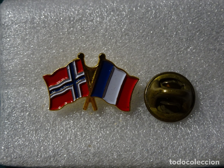 Collection pins: PIN DE TURISMO BANDERAS. BANDERA DE NORUEGA Y FRANCIA