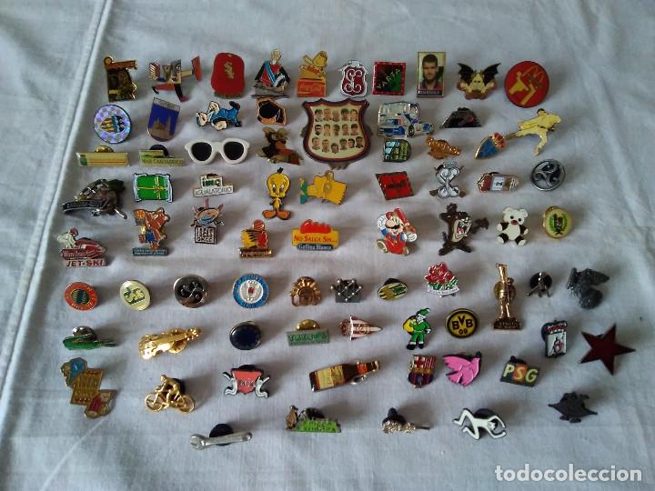 Pins de colecci&oacute;n: 4-LOTE DE 75 PINS, FUTBOL, ESQUI, BEBIDAS, TABACO, DISNEY, Y MAS