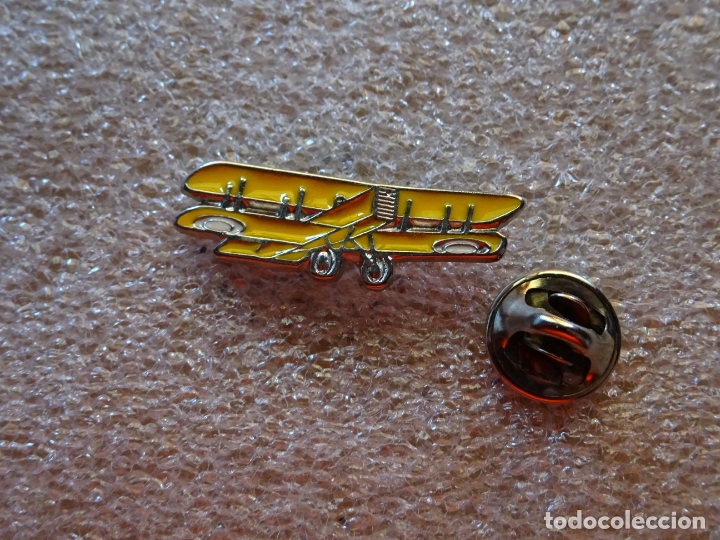 Collection pins: PIN DE AVIONES AEROL&Iacute;NEAS. AVI&Oacute;N ANTIGUO BIPLANO
