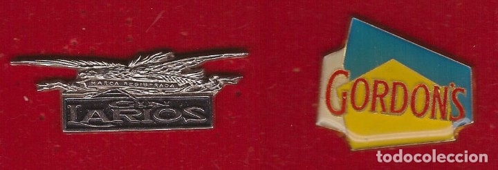 Pins de colecci&oacute;n: 2 pins ( pin ) bebidas Gin ( ginebra ) Larios y Gordons