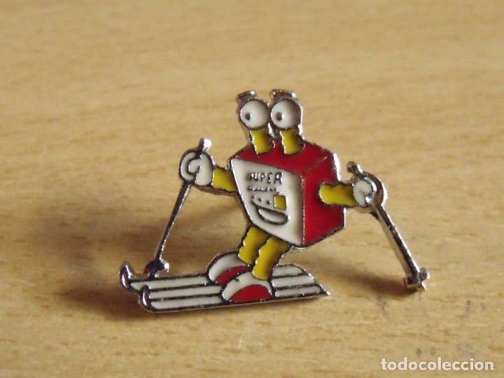 Pins de colecci&oacute;n: Televisor esquiando. Esqu&iacute;. Buen estado. 2,5x2,5 cm.