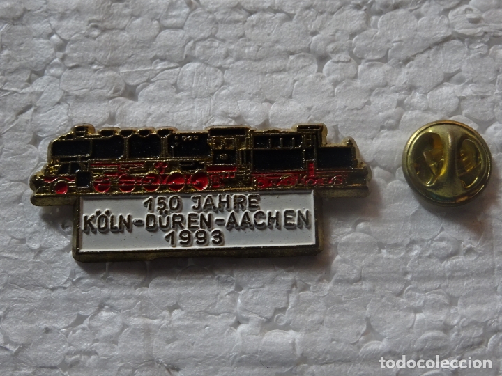 Pins de colecci&oacute;n: PIN DE TRENES FERROCARRILES. TREN LOCOMOTORA VAPOR CARB&Oacute;N. 150 A&Ntilde;OS COLONIA AACHEN 1993 ALEMANIA