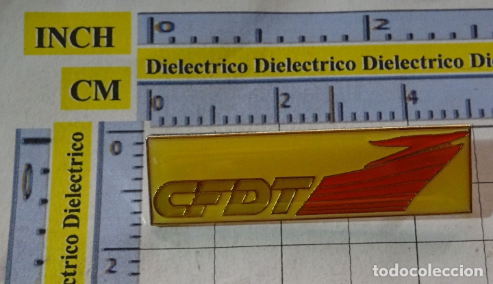 Pins e Spille di collezione: INSIGNIA BROCHE POL&Iacute;TICO SINDICAL. CFDT CONFEDERACI&Oacute;N FRANCESA DE TRABAJADORES. NO PIN