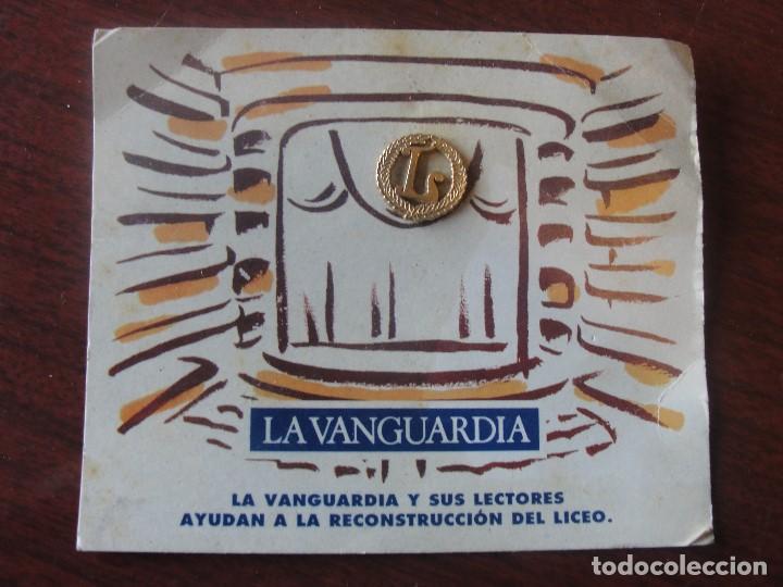 Pins de colecci&oacute;n: PIN POSTULAR RECONSTRUCCION DEL LICEO BARCELONA / EN SU CART&Oacute;N ORIGINAL - 1995