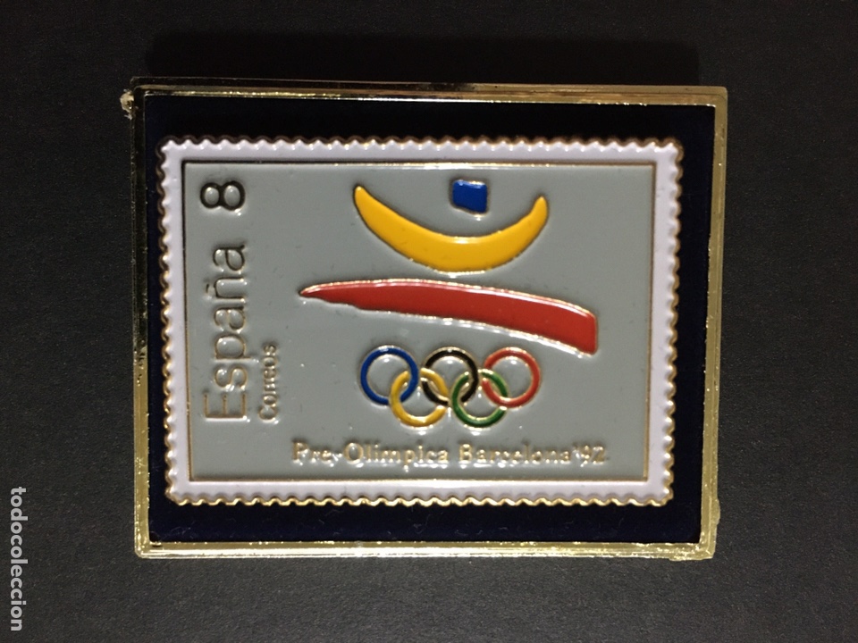Pins de colecci&oacute;n: Pins correos preolimpico 92, en su estuche