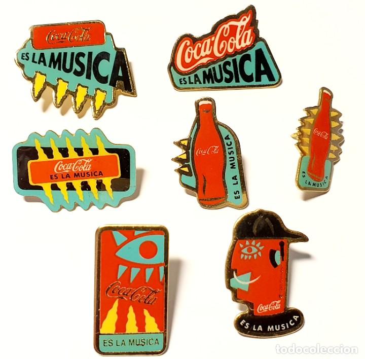 Pins de colecci&oacute;n: COCA COLA ES LA MUSICA *** LOTE 7 PINS