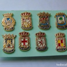 Pins de colección: LOTE DE 8 PINS ESCUDOS HERALDICOS ANDALUCES -CIUDADES DE ANDALUCIA. Lote 402427584