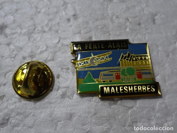 Pins de colecci&oacute;n: PIN DE TRENES FERROCARRILES. TREN LOCOMOTORA FRANCIA. RUTA MALESHERBES LA FERTE ALAIS