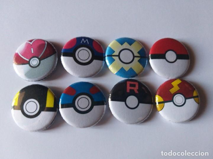 Pins e Spille di collezione: 8 CHAPAS POKE BALLS - POKEMON (ENV&Iacute;O GRATIS)