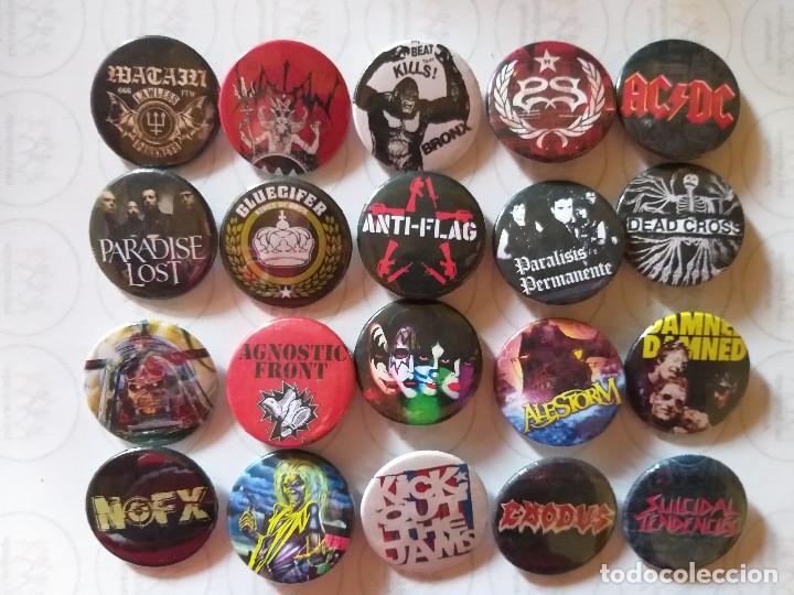 Pins de colecci&oacute;n: 10 CHAPAS GRANDES A ELEGIR - (ENV&Iacute;O GRATIS) HEAVY METAL ROCK, IRON MAIDEN, NOFX, EXODUS, ANTI FLAG