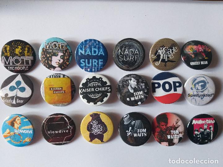 Pins e Spille di collezione: 10 CHAPAS GRANDES A ELEGIR - (ENV&Iacute;O GRATIS) INDIE POP ROCK, NADA SURF, TOM WAITS, MANDO DIAO
