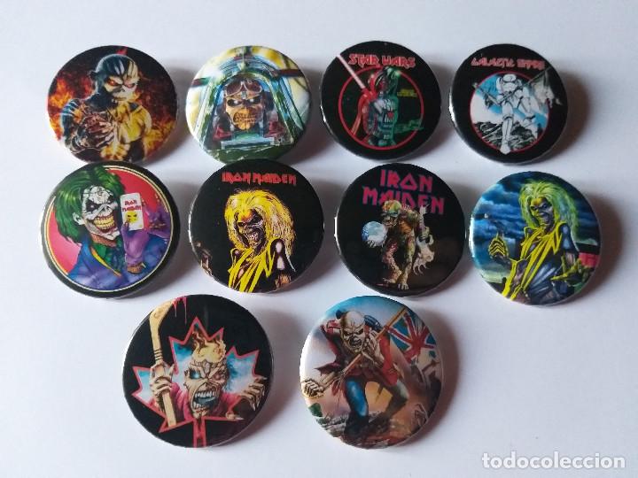 Pins de colecci&oacute;n: 10 CHAPAS GRANDES IRON MAIDEN - (ENV&Iacute;O GRATIS) HEAVY METAL ROCK, STAR WARS, JOKER (SE PUEDE ELEGIR)