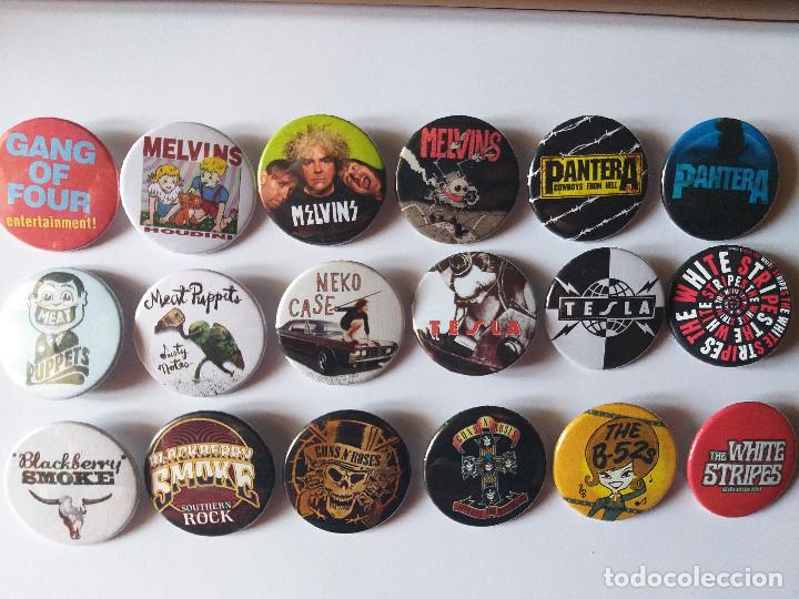 Pins e Spille di collezione: 10 CHAPAS GRANDES A ELEGIR (ENV&Iacute;O GRATIS) HEAVY METAL ROCK, MELVINS, PANTERA, NEKO CASE, TESLA, B52