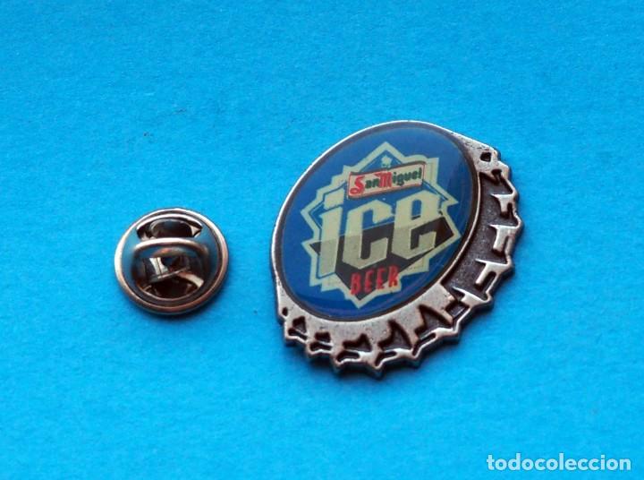 Pins de colecci&oacute;n: PINS ESMALTADO CERVEZA SAN MIGUEL. ICE BEER