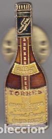 Pins de colecci&oacute;n: pin de clip botella de co&ntilde;ac torres 10