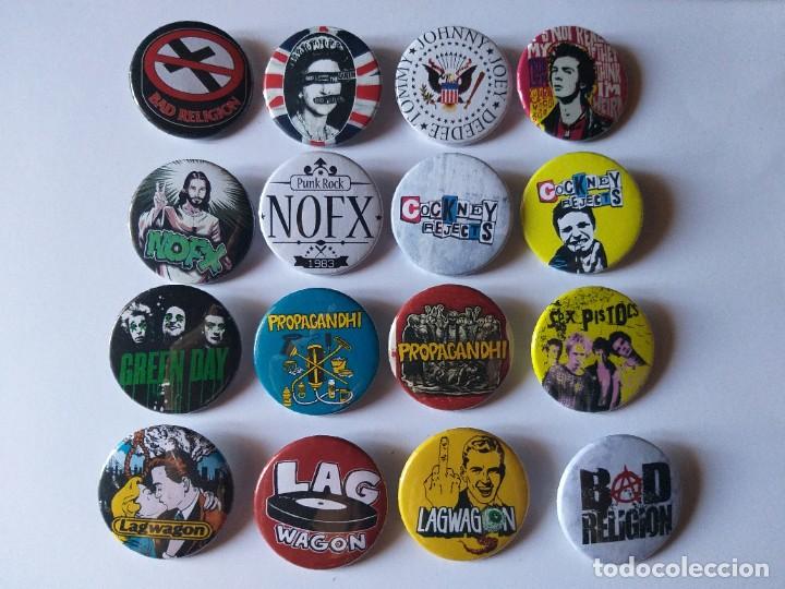 Pins e Spille di collezione: 10 CHAPAS GRANDES A ELEGIR - (ENV&Iacute;O GRATIS) PUNK, BAD RELIGION, NOFX, LAGWAGON, RAMONES, SEX PISTOLS