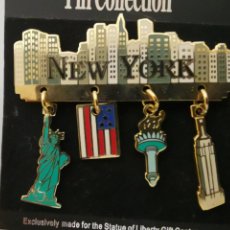 Pins de colección: PIN COLLECTION NEW YORK STATUE OF LIBERTY DOBLE. Lote 196310595