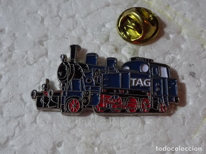 Pins de colecci&oacute;n: PIN DE TRENES FERROCARRILES. SUIZA - AUSTRIA. LOCOMOTORA DE VAPOR TAG