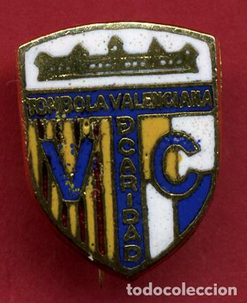 Pins e Spille di collezione: PIN INSIGNIA PUBLICIDAD TOMBOLA VALENCIANA DE LA CARIDAD VALENCIA REVERSO AGUJA ORIGINAL PP4
