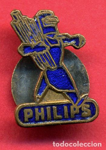 Pins e Spille di collezione: PIN INSIGNIA PUBLICIDAD RADIO TELEVISION PHILIPS ESMALTE REVERSO SOLAPA ORIGINAL PP4