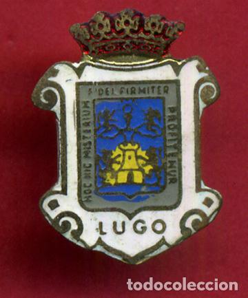 Pins e Spille di collezione: PIN INSIGNIA PUBLICIDAD ESCUDO DE LUGO REVERSO AGUJA ORIGINAL PP5