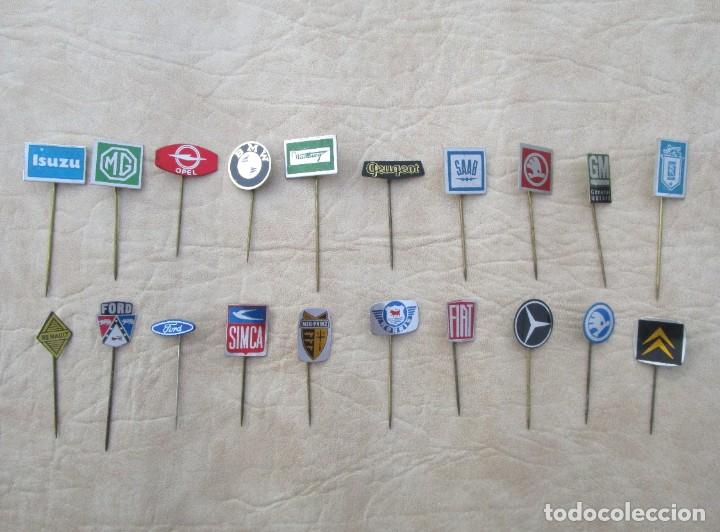 Pins de colecci&oacute;n: lote de 20 pins variados modo aguja automocion pin marcas mercedes ford mg fiat bmw morris a&ntilde;os 60