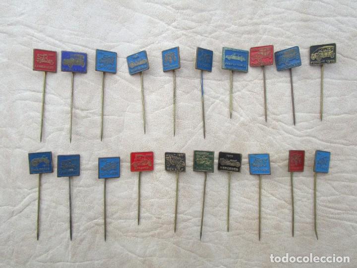 Pins de colecci&oacute;n: lote de 20 pins variados modo aguja automocion pin mercedes renault landaulet spyker marcus a&ntilde;os 60