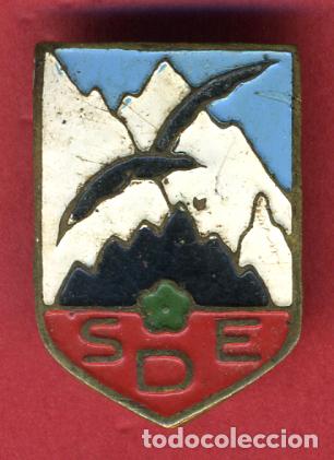 Pins e Spille di collezione: PIN INSIGNIA S.D.E. ESMALTE ESTACION DE ESQUI REVERSO AGUJA ANTIGUO ORIGINAL , N1
