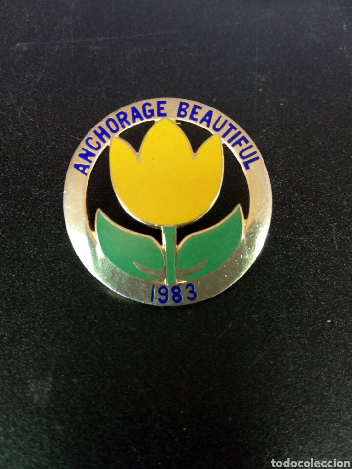 Pins de colecci&oacute;n: Pin met&aacute;lico Anchorage beautiful Alaska USA