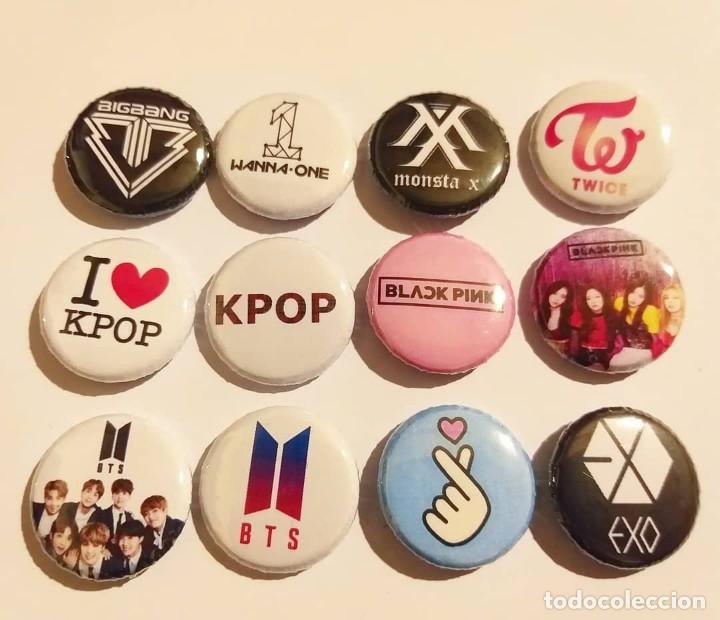 Pins e Spille di collezione: 10 CHAPAS K POP A ELEGIR (ENV&Iacute;O GRATIS) BTS, EXO, BLACKPINK, BIG BANG, WANNA ONE, TWICE, MONSTA X