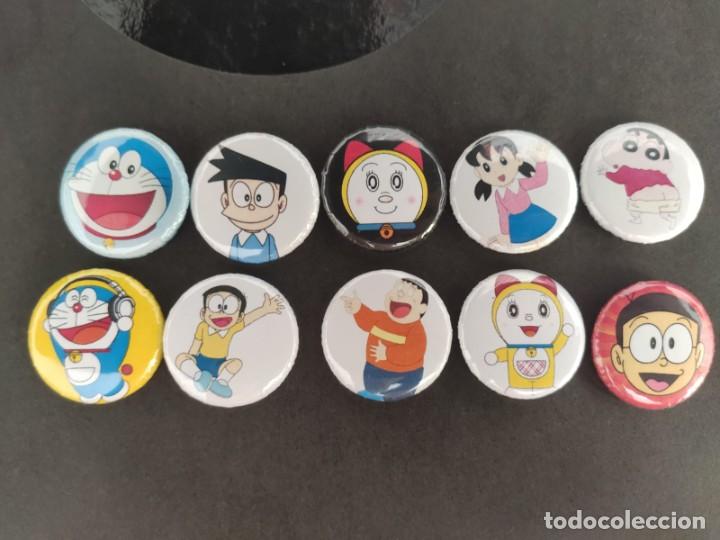Pins de colecci&oacute;n: 10 CHAPAS (ENV&Iacute;O GRATIS) DORAEMON, NOBITA, DORAMI, SHIZUKA, SUNEO, GIGANTE, SHIN CHAN, ANIME