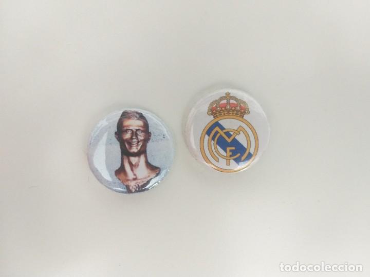 Pins e Spille di collezione: 2 CHAPAS - REAL MADRID, BUSTO CRISTIANO RONALDO, FUTBOL - SE PUEDEN REPETIR - NUEVAS - 25MM