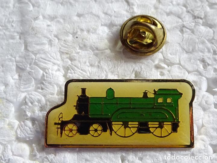 Pin's de collection: PIN DE TRENES FERROCARRILES. ANTIGUO FERROCARRIL LOCOMOTORA Q1 1896