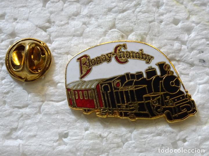 Pins e Spille di collezione: PIN DE TRENES FERROCARRILES. SUIZA. FERROCARRIL HIST&Oacute;RICO BLONAY CHAMBY