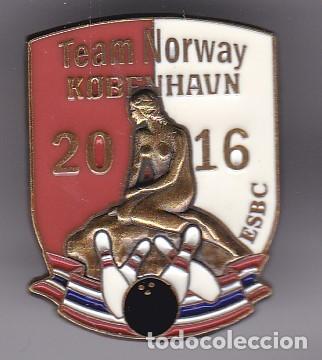 Pins de colecci&oacute;n: PIN DE LA FEDERACION DE BOLOS DE NORUEGA 2016 (BOLERA-BOWLING) SIRENITA