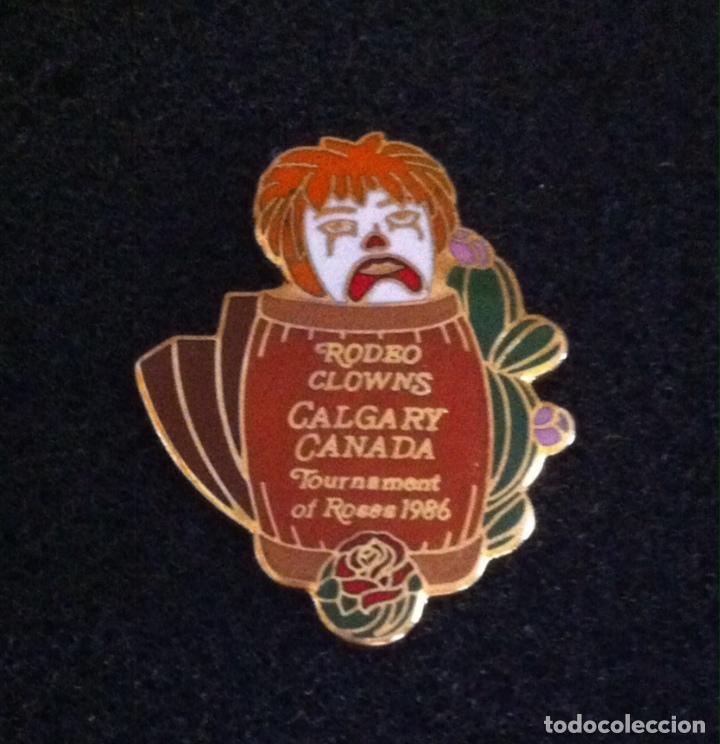 Pins de colecci&oacute;n: ANTIGUO Y PRECIOSO PIN RODEO CLOWNS CALGARY CANADA (TOURNAMENT OF ROSES 1986)