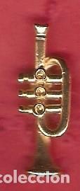 Pins de colecci&oacute;n: 1 PIN /PINS DORADO - M&Uacute;SICA - INSTRUMENTO - TROMPETA - PIN TIPO PINCHO