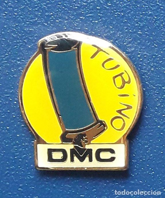 Pins de colecci&oacute;n: PIN TUBINO DMC. HILO PARA COSER. COSTURA. MERCERIA. PUBLICIDAD. PINS.