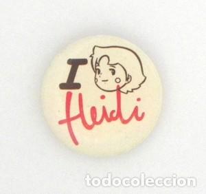 Pins de colecci&oacute;n: CHAPA CON IMPERDIBLE I ( YO ) HEIDI - CABEZA DE LA NI&Ntilde;A DE SERIE DE DIBUJOS ANIMADOS CHAPITA -NO PIN