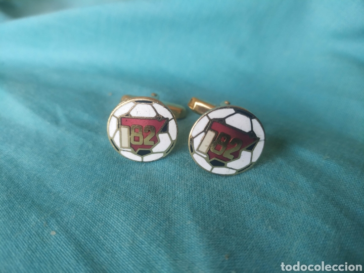Pins de colecci&oacute;n: Gemelos del Mundial Campeonato del amando de F&uacute;tbol Espa&ntilde;a 1982