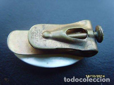 Pince à Billets Ancienne The Wedge Patent 14778 De 1909 - Style Avion En Nacre, Money Clip Vintage - Occasion